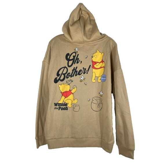 Disney Winnie The Pooh Graphic Hoodie Front & Back Design Womens Medium - Picture 1 of 8